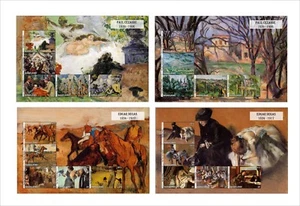 CEZANNE DEGAS BOTTICELLI CARAVAGIO PINTURAS ARTE 10 HOJAS DE RECUERDO SIN PERFORAR - Imagen 1 de 3