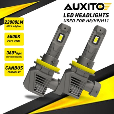 AUXITO LED Headlight Bulb Conversion H8 H11 Kit High Low Beam Super Bright White - Image 1 of 4