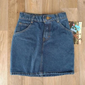 Vintage Gitano Girls Size 7 Blue Denim Cotton Pencil Straight Jean Skirt - Picture 1 of 8