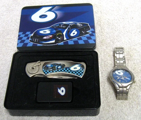 NASCAR MARK MARTIN #6 KNIFE LIGHTER WATCH IN COLLECTOR TIN Cover