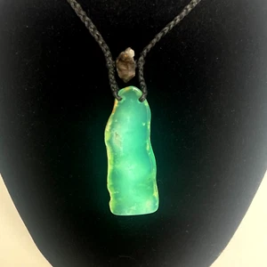 Chrysoprase Necklace Artisan Handmade Smoky Quartz Green Gemstone Australian Art - Picture 1 of 8