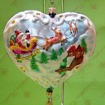 Valentine Christopher Radko Prototype Santa Coming to Town Glass Ornament