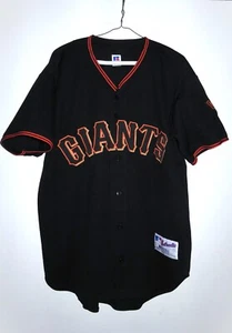 2001 Russell Authentic San Francisco Giants Home Black Alternate Jersey 40 M - Bild 1 von 5