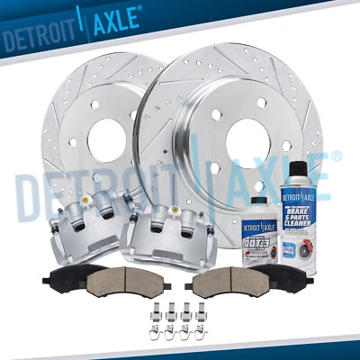 Front Drilled Brake Rotors Brake Calipers Brake Pads for Dodge Ram 1500 Classic - Image 1 of 4