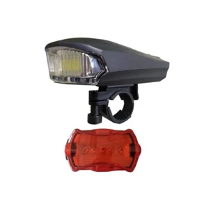 Bike Light Bicycle Front +Back Rear Taillight Cycling Safety Waterproof AAA Batt - Picture 1 of 21