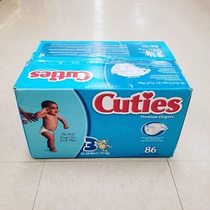 Cuties pañales desechables premium - talla 3 (16-28 libras) - paquete de 86 - CR3007 - nuevos - Imagen 1 de 1