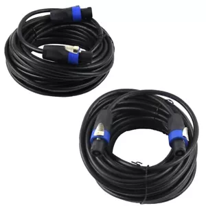 Paar 25 Fuß Speakon zu Speakon Kabel 12 Stärke AWG Draht AMP Audio Lautsprecherkabel - Bild 1 von 22