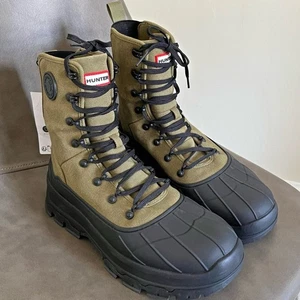 NEW Hunter explorer desert boot in green lace up canvas combat water resistant - Picture 1 of 11
