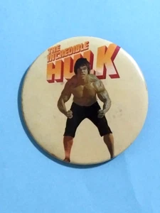 INCREDIBLE HULK  TV Series Lou Ferrigno 1978 Button Pin Back Badge - Picture 1 of 4