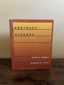 Abstract Algebra 3rd Edition Hardcover, Dummit Foote Very Good Unmarked - Imagen 1 de 7