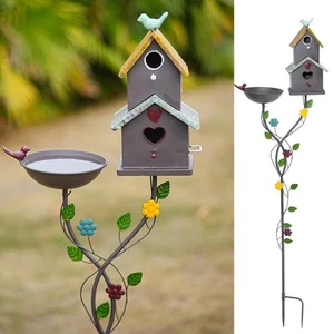 60.6" H Bird Baths for Outdoors,Metal Bird Bath Bowl,Birdhouses for Outdoors ... - Picture 1 of 7