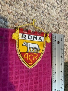 VINTAGE Roma ITALY Double Sided PENNANT Banner FLAG Rome - FAST SHIPPER - Picture 1 of 2