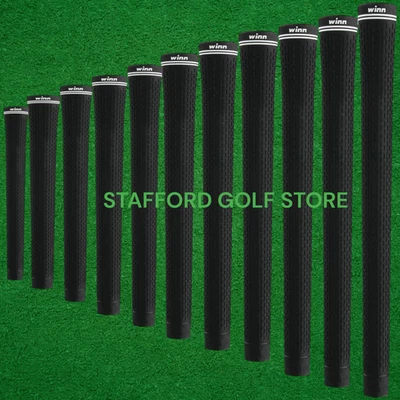 Winn D2R 360 橡胶高尔夫握把套装 – 标准尺寸,黑色,0.600"芯,49 克 — 第 1/4 张图片