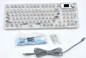 AULA F98 Pro 3 In 1 Hot Swappable RGB Gasket Mechanical Keyboard - Clear - Picture 1 of 11