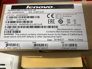 Lenovo ThinkPad USB 3.0 Ultra Dock 40A80045US - Bild 1 von 1