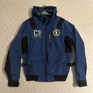 VTG Polo Ralph Lauren Jacket Mens Medium Rafting C1 Class Slalom Sail Blue Coat - Picture 1 of 11