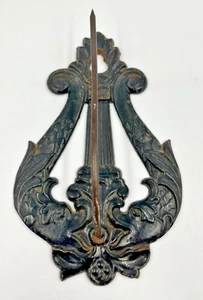 Appendiabiti da parete vintage in ghisa ricevuta bolletta 5,6” forma arpa marcato TATUM nero - Foto 1 di 4