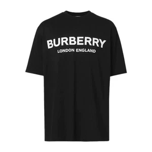 Mens Burberry London Premium Letchford Printed T-Shirt in Black XL UK - Imagen 1 de 17
