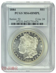 1884 $1 Morgan Dollar PCGS MS 64 DMPL - Picture 1 of 3