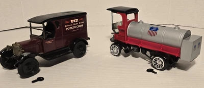 1910 Mack танкер и 1921 UTZ Ганновер дома бренд картофельные чипсы автомобиля монета банки - читать - Изображение 1 из 4