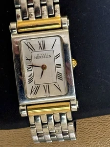 Michel Herbelin Antarès Bicolor Silber Gold Schweizer Quarzuhr | Damen Luxus - Bild 1 von 20