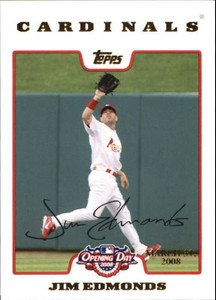 2008 Topps Opening Day Gold  /2199 #82 Jim Edmonds CARDINALS /2199 R44758 