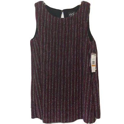 Blusa Top Multicolor Sin Mangas Eci New York Talla Pequeña Para Mujer’s Nueva Foto 1 de 4