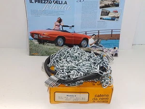 ALFA ROMEO 1750 SPIDER DEL '68 - CATENE DA NEVE A SCALA MISURA 185/ 60 X 14 - Imagen 1 de 1