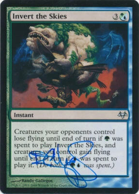 MTG Magic Invert the Skies Eventide Signed by Randy Gallegos w/ COA NM - Image 1 of 2