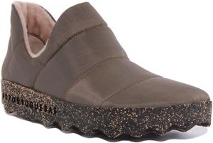 Asportuguesas Crus Nylon Slipper Vlies gefüttert Damen Trainer taupe UK 3 - 8 - Bild 1 von 6
