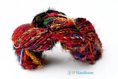 Hilo de seda Sari reciclado 1 kg - 520 yardas, multicolor, envío gratuito Foto 1 de 4