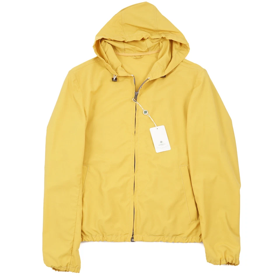 Luigi Borrelli 轻便羊毛尼龙连帽风衣夹克 M(Eu 50)全新带标签 — 第 1/4 张图片