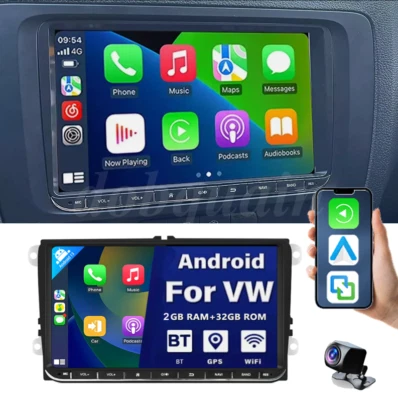 For VW Volkswagen Jetta Passat 9" Auto Carplay Android 13 Car GPS Stereo Radio - Image 1 of 4