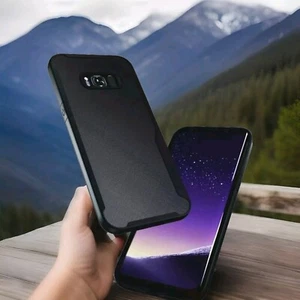 Samsung Galaxy S8 Carbon Fiber Pattern Case Black LUXUS DESIGN Smooth Touch Neu in OVP - Bild 1 von 7