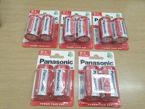 10 X Panasonic DR20 ZINK KOHLE HAUSHALTSBATTERIEN D2 NUR £13,99 KOSTENLOSER VERSAND - Bild 1 von 12