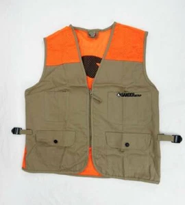 Gander Mountain - Fishing Hunting Outdoor Vest - Orange and Khaki - Size Large