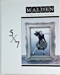 Malden 3.5 x 5" Picture Frame Free Standing Pewter/Brushes Color Rose Border new - Picture 1 of 6