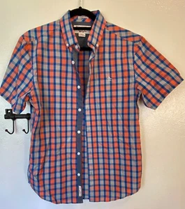 Penguin Munsingwear Short-sleeve Button-down Men's Small Plaid Shirt Classic Fit - Picture 1 of 6