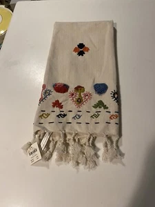 Anthropologie Wandhänge Geschirrtuch böhmisch bestickt Fransen Neu mit Etikett - Bild 1 von 8