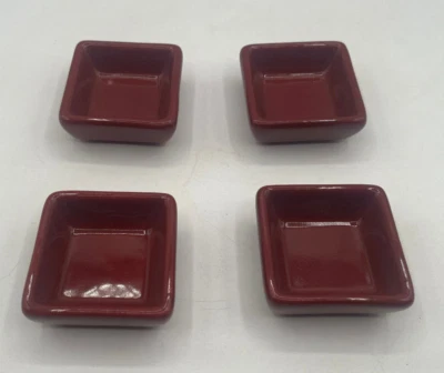 Pampered Chef Simple Additions Petite Squares Set of (4) Cranberry Color #2051 - Image 1 of 3