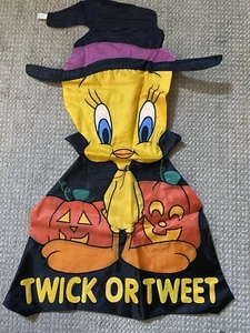 Tweety Bird Halloween Flag "Trick or Tweet" Warner Bros 1997 Looney Tunes - Picture 1 of 6