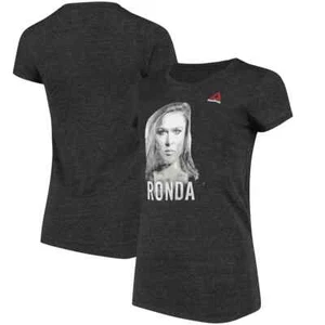 Ronda Rousey UFC Reebok Women's Born Ready Photo Black T-Shirt Medium M WWE Star - Picture 1 of 12