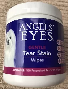 ANGELS' EYES Gentle Tear Stain Wipes for Dogs and Cats 100 ct Presoaked & Text - Picture 1 of 1