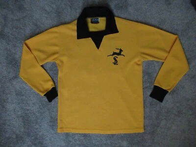 Vintage Alpha Sportswear Black Golden Yellow Waffle Knit Deer SL #12 Sports Top - Image 1 of 4