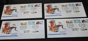 1984-85 AAT ANTARCTIC SCENES SERIES 1 FDC BASE CANCEL COVER SET OF 4 COVERS - Picture 1 of 1