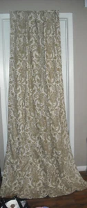 Gorgeous CUSTOM Pinch Pleat Drapes Curtains Paisley 25"W x 96”or 102"L - Picture 1 of 3