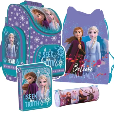 Frozen Eiskönigin Schulranzen Schultasche Rucksack 4 TLG. Federtasche Anna Turnb