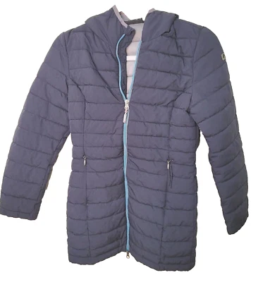 Killtec Girls Stadium Coat Hooded Parka Jacket Grey Size 12 Warm Winter - Image 1 of 4