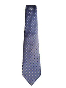 Cravatta Charles Tyrwhitt uomo blu a pois 100% seta - Foto 1 di 4