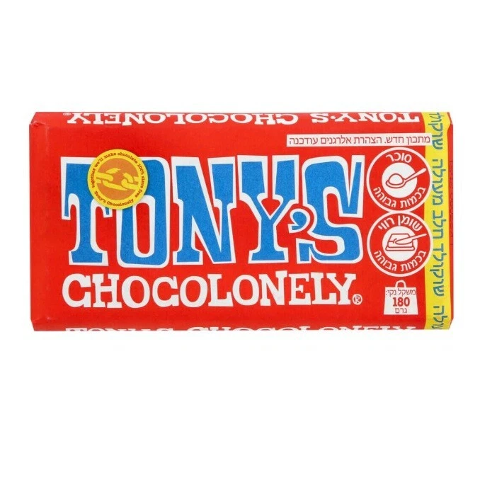 5x Tony’s Chocolonely Milk Chocolate Bar, 180 Grams, From Israel, Kosher - Image 1 of 1